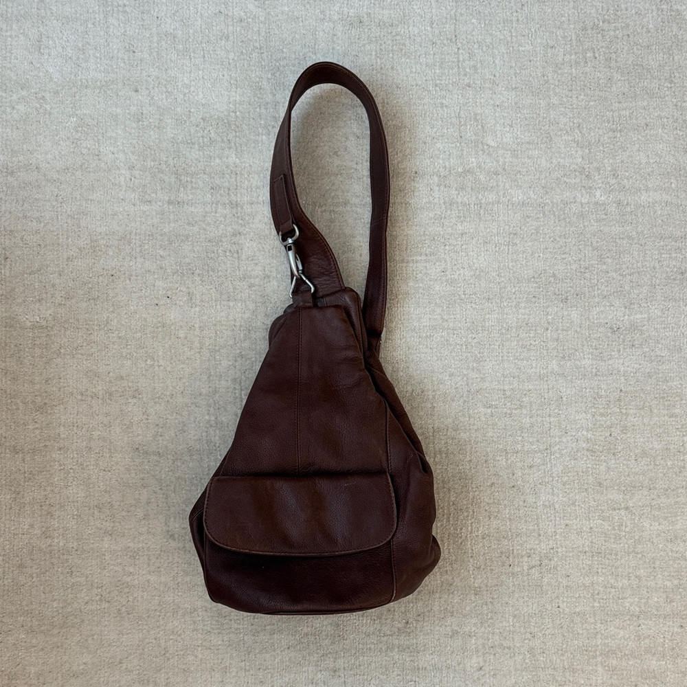 Brown Leather Sling Bag